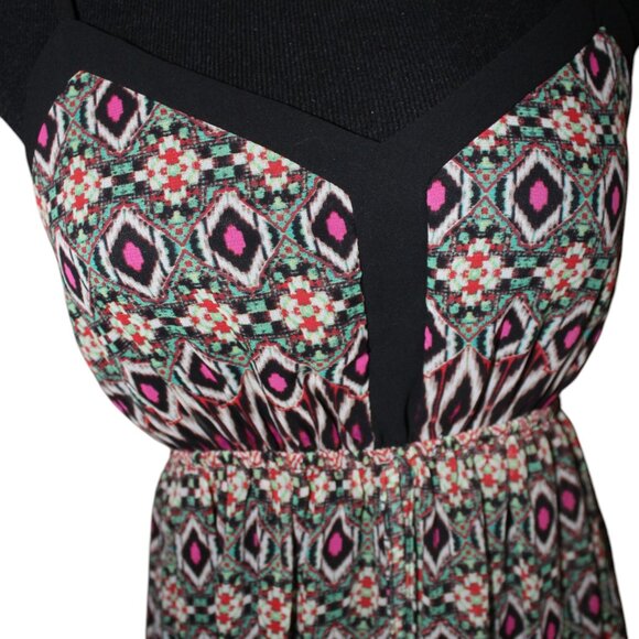 FALL SALE! Doe & Rae Maxi Dress COLORFUL GEOMETRIC PRINT S EUC - Picture 6 of 15